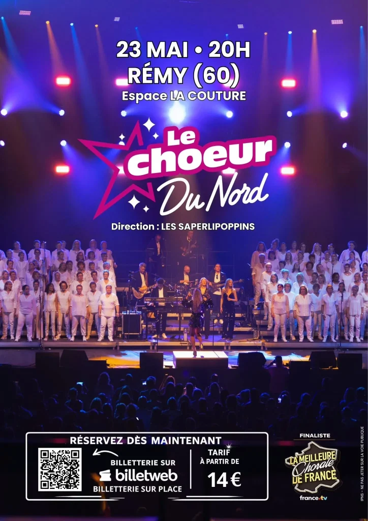 Lire la suite de l'actualité Spectacle Le Choeur du Nord le 23 mai à 20h
