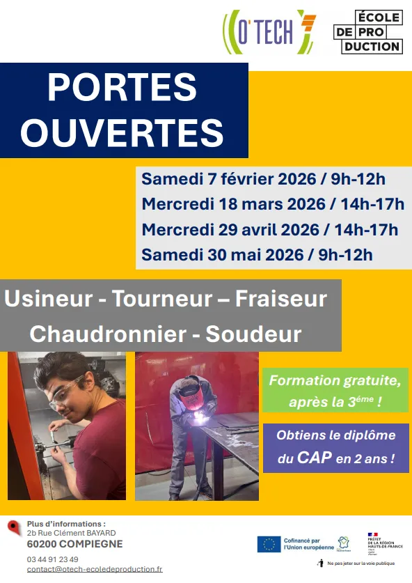 Lire la suite de l'actualité Portes ouvertes O&rsquo;Tech