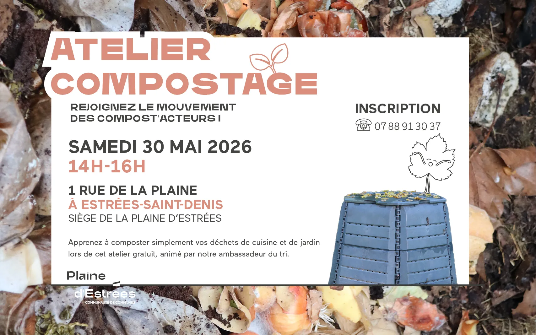 Lire la suite de l'actualité Atelier compostage le 30 mai 2026