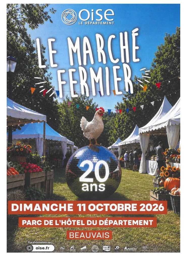 Lire la suite de l'actualité Marché fermier de l’Oise le 11 octobre 2026