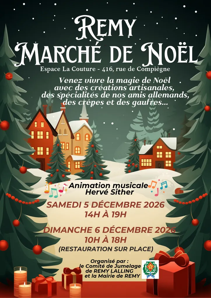 Lire la suite de l'actualité Marché de Noël du 5 et 6 décembre 2026