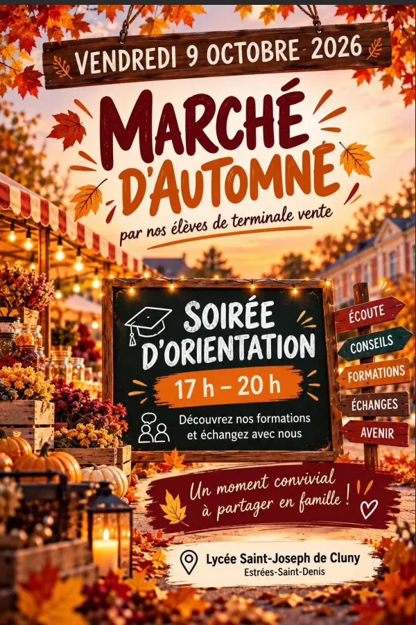 Lire la suite de l'actualité Marché d&rsquo;automne de St Joseph de Cluny le 9 octobre 2026