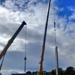 fin mai - pose d'un mur avec la grue